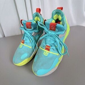 ADIDAS MENS JAMES HARDEN SIGNATURE “HALF DOZEN” SNEAKERS SIZE 10.5 TURQUOISE